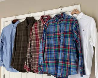 Five Ralph Lauren Long Sleeve Button Down Shirts XL