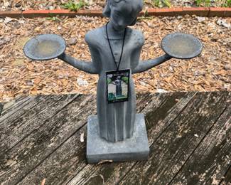 Bird Girl Outdoor Figurine