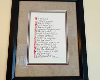 Framed Old Irish Prayer