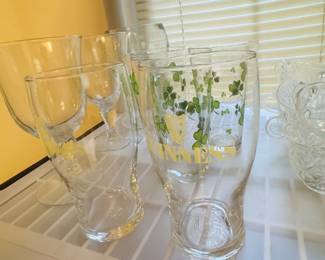 Various Glassware, Guiness, Irish Themed