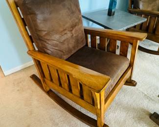 Mission Style Rocking Chair, One of Two Available