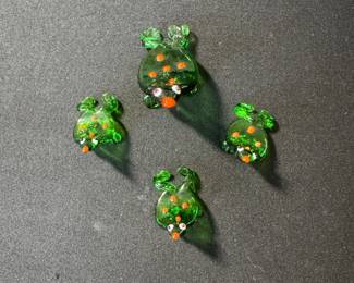 Glass Frog Figurines