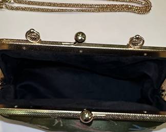 Dragonfly Embroidered Kiss Lock Evening Bag Style