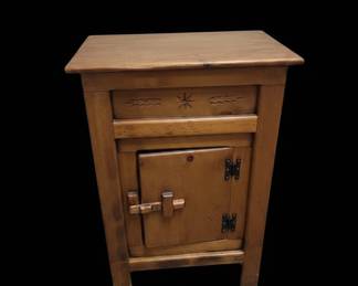 Icebox Style Pine Side Table