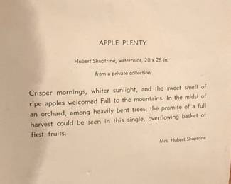 Hubert Shuptrine Apple Plenty Art Print