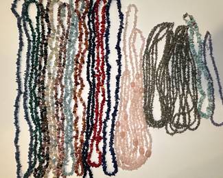Assorted Gemstone Chip Bead Necklaces