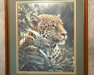 Andrew Bone Style Leopard Framed Print