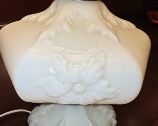 Milk Glass Parlor Style Lamp