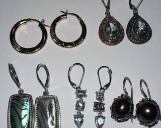 Assorted Sterling Silver Earrings