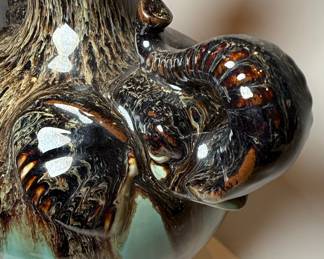 Elephant Handle Drip Glaze Vase Style