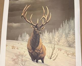 Guy Coheleach Wapiti Stag Print