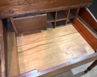 Plantation Style Secretary Desk with Bookcase