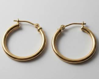 10K Yellow Gold Hoop Earrings