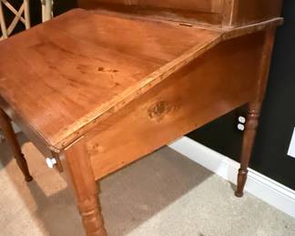 Plantation Style Secretary Desk with Bookcase
