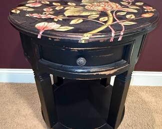 Chinoiserie Style Round Accent Table
