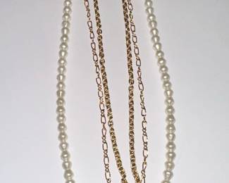 Talbots Multi-Strand Faux Pearl Necklace