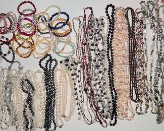 Assorted Cultured and Faux Pearl Necklaces and Bracelets