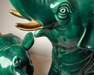 Will-George Ceramic Elephant Figurines