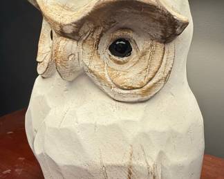 Wood Owl Table Lamp