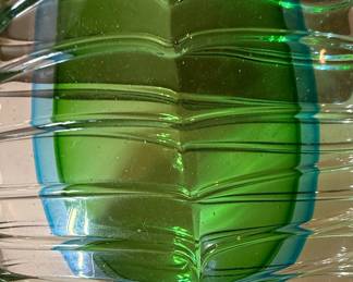 Murano Style Art Glass Teardrop Sculpture