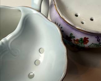 Nippon Style Hand Painted Floral Shaving Mugs