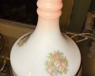 Victorian Gone With The Wind Style Oil Lamp Conversion Pair