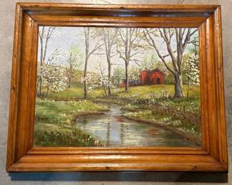 B. Butte Landscape Oil Painting