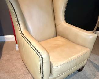 Henredon Leather Company Wingback Chair