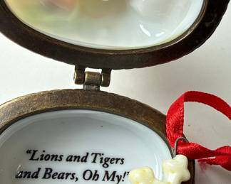 Midwest of Cannon Falls Wizard of Oz Cowardly Lion and Scarecrow Trinket Boxes