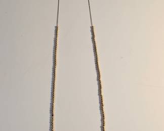 14KT Italy Gold Bead Chain Style Necklace