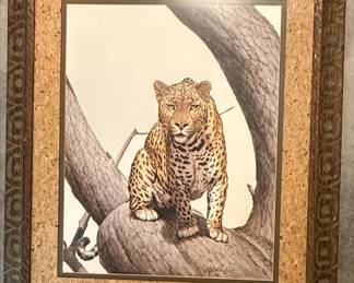 Guy Coheleach Limited Edition Hand Signed Print "Leopard Stare"