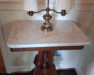 Marble top Victorian table.