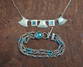 Great aquamarine and silver jewelry.