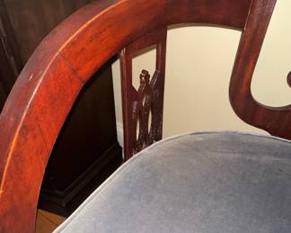Art Nouveau Style Armchair with Marquetry