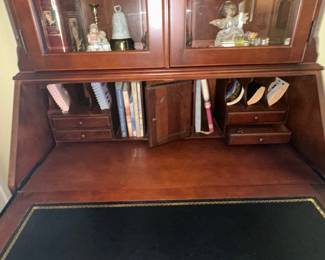 Thomasville Secretary Desk with Bookcase Hutch