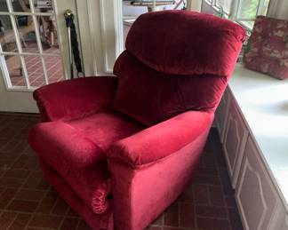 Red Velvet Recliner