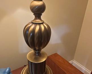 Hollywood Regency Style Brass Table Lamp