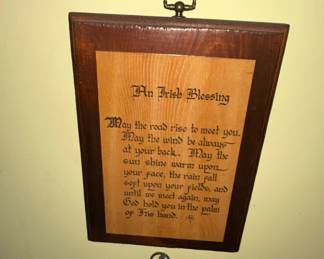 Vintage Desiderata and Irish Blessing Poem Plaques