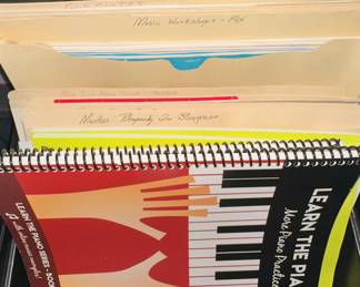 Collection of Music Instruction Books and Sheet Music