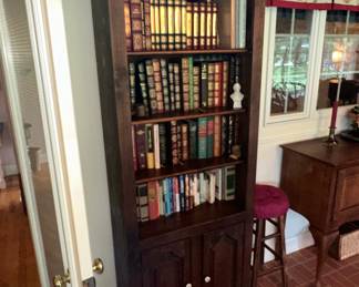 Traditional Style Bookcase with Lower Cabinet