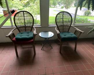 Peacock Style Rattan Armchairs