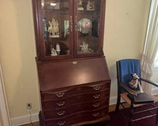 Thomasville Secretary Desk with Bookcase Hutch