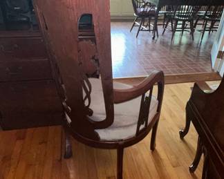 Art Nouveau Style Armchair with Marquetry