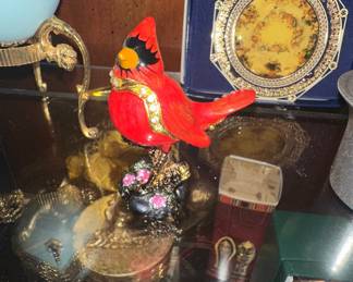 Cardinal Style Hinged Trinket Box