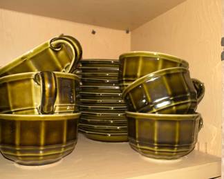 Pfaltzgraff Heritage Green Stoneware Dishes and Tureen