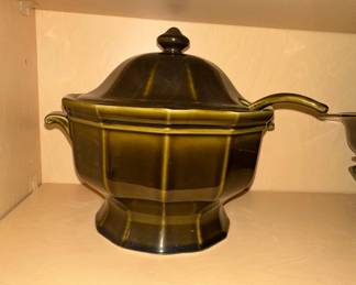 Pfaltzgraff Heritage Green Stoneware Dishes and Tureen