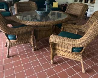 Wicker Style Patio Dining Set