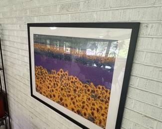 Sunflower and Lavender Field Landscape Wall Art