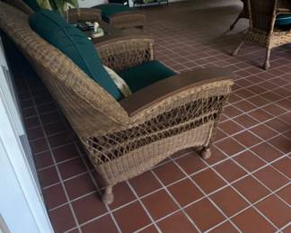 Wicker Patio Armchair with Cushion