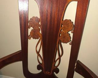 Art Nouveau Style Armchair with Marquetry
